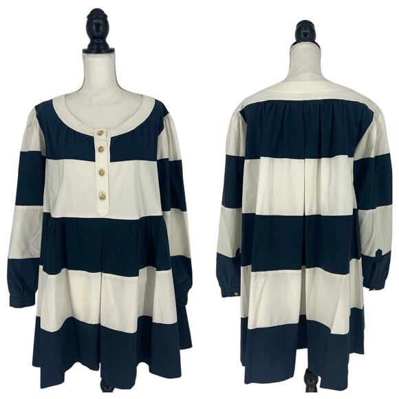 Moschino Couture Vintage Cruise me Baby Stripe Button Front Dress - Picture 2 of 15